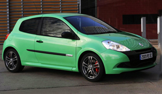 Echoing its hot performance, the Renault Clio RS 197 looks like a jalapeno on wheels.